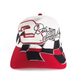 Chase Vintage 90s NASCAR Dale Earnhardt #3 Large Logo Checker Flag‎ Snapback Hat